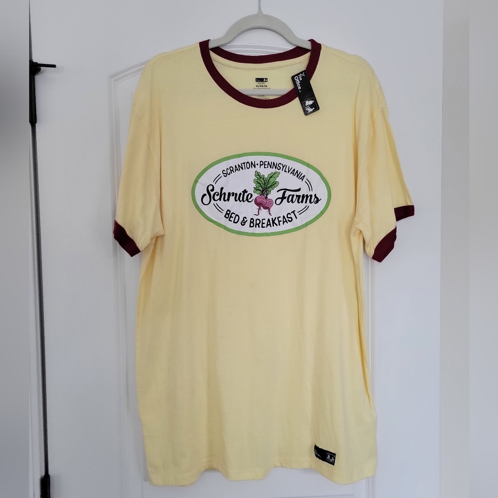 Schrute Farms Ringer Tee Size XL The Office Culturefly Office Box